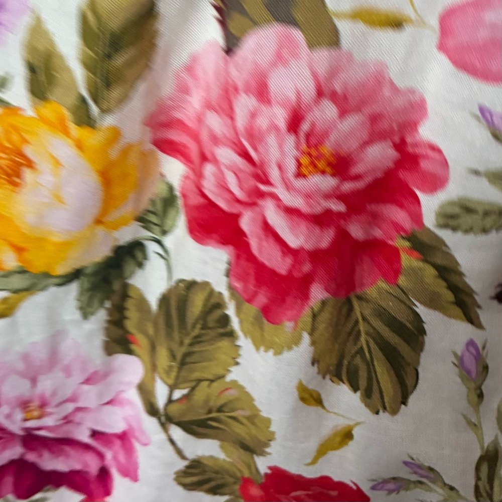 Nwot Venus Pink Floral Linen Belted Wide Leg Jumpsuit Size 10 Strapless Smocked - Picture 4 of 9